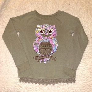 Girls Justice Green Long Sleeve Shirt